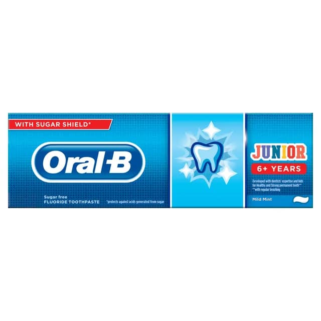 Oral-B Junior Tandkräm mild Mintsmak 6+ år 75 ml