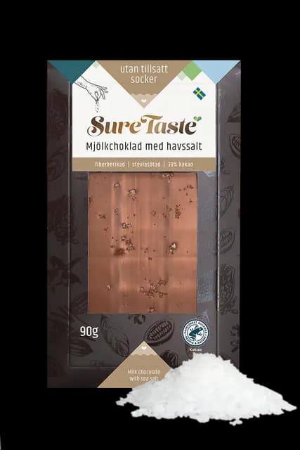 Sure Taste Chokladkaka Mjölkchoklad Havssalt 90 g