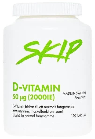 Skip D-vitamin 50 mcg 120 kapslar