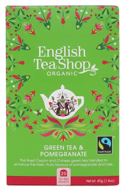 English Tea Shop Grönt te Granatäpple 40 g