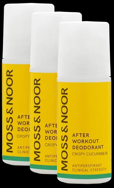 Moss & Noor After Workout Deodorant Crispy Cucumber 3-pack