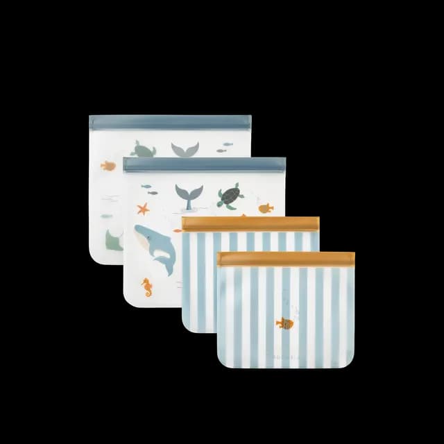 LIEWOOD Rebus Matpåsar Sea Creature/Sandy 4-Pack