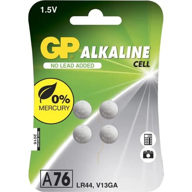 GP Batteries Knappcell 1,5V A76/LR44 4-pack