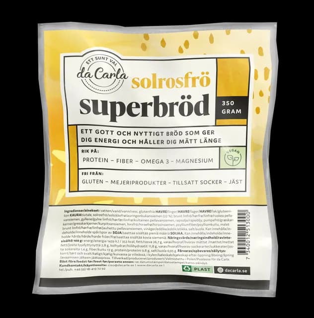 Da Carla Superbröd Solrosfrö 350 g