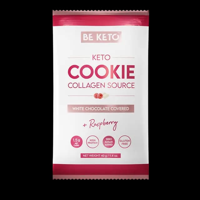 BeKeto Cookie White Chocolate & Raspberry 40 g