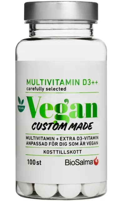 BioSalma Multivitamin Vegan D-vitamin++ 100 tabletter