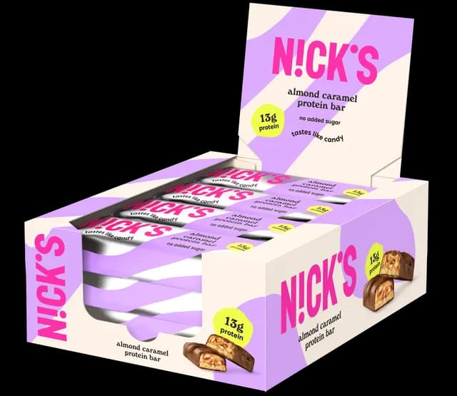 Nicks Protein Bar Almond Caramel 50 g 12-pack