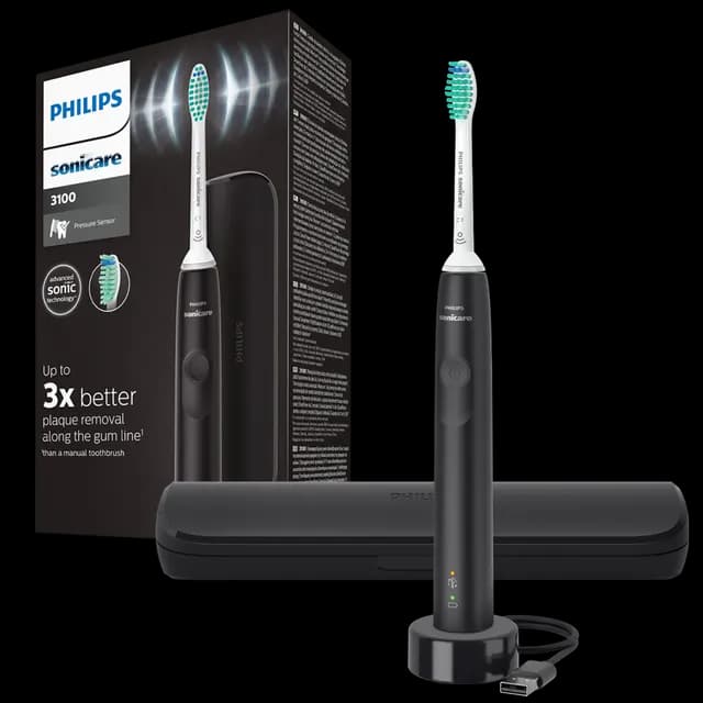 Philips Sonicare 3100 series med resefodral Svart