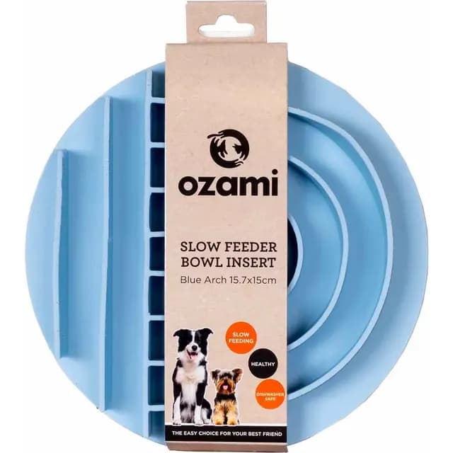 Ozami Slow Feeder Bowl Insert Arch Blå