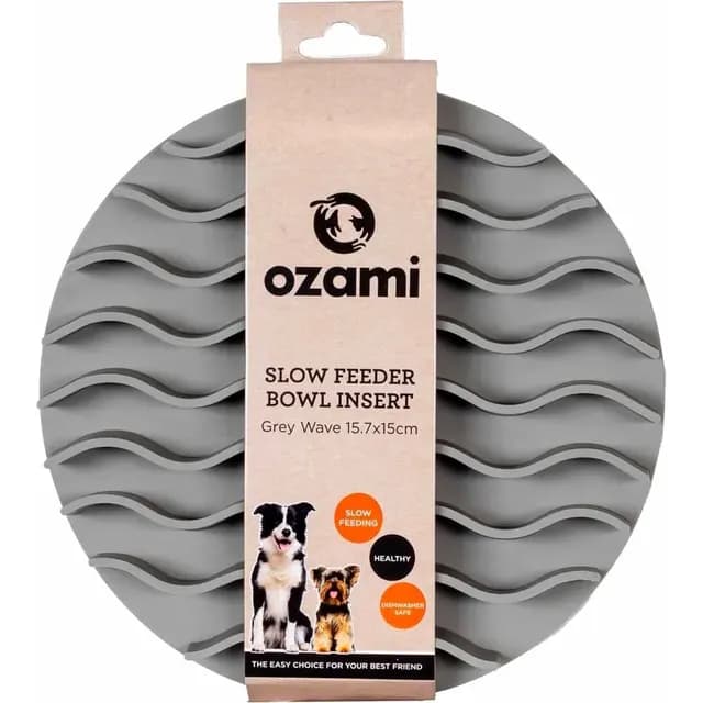 Ozami Slow Feeder Bowl Insert Wave Grå