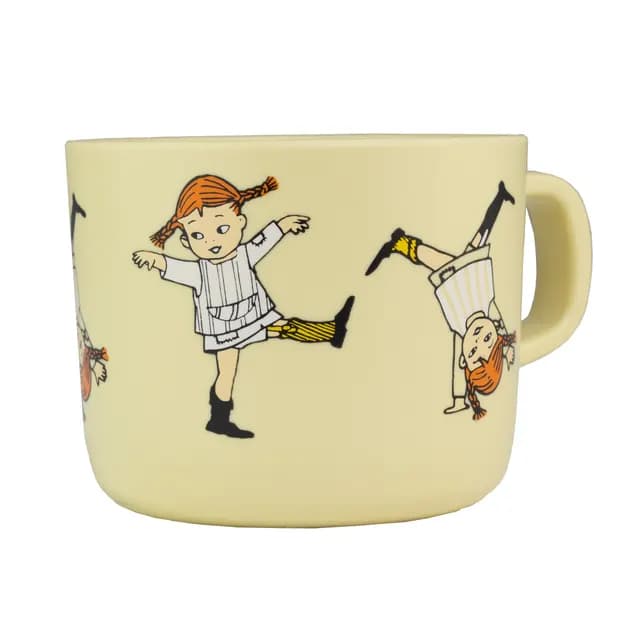 Rätt Start Pippi Cirkus Mugg med handtag Gul
