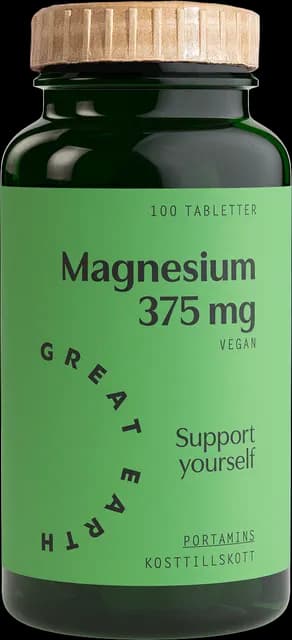 Great Earth Magnesium 375 mg 100 tabletter