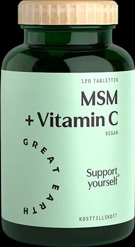 Great Earth MSM 1000 mg + Vitamin C 120 tabletter