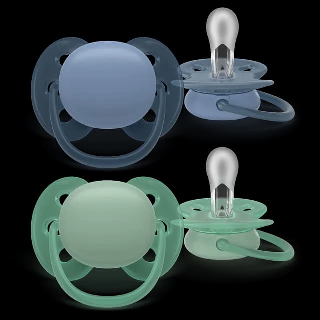 Philips Avent Ultra Soft Napp Grå & Grön 6-18 mån 2-pack