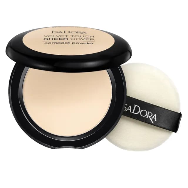 IsaDora Velvet Touch Sheer Cover Compact Powder Fair Porcelain 10 g