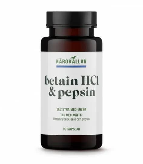 Närokällan Betain HCL & Pepsin 90 Kapslar