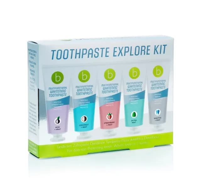 Beconfident Explore Kit Multifunktionell Tandblekningstandkräm 25 ml 5 smaker