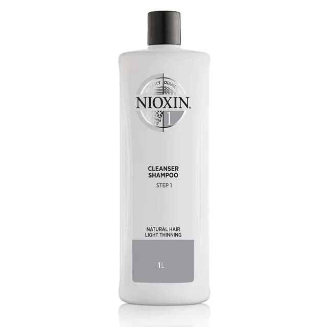 Nioxin System 1 Cleanser Schampo för obehandlat naturligt tunt hår 1000 ml