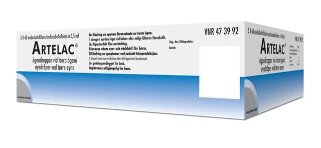 Artelac ögondroppar, lösning i endosbehållare, 0,5 ml 180 st