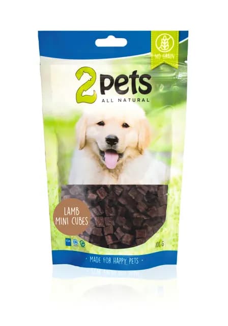 2pets Dogsnack Lamb MiniCubes 100 g