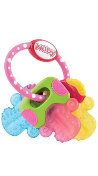 Nuby Bitleksak IcyBite Nycklar 3m+ Rosa/Blå/Gul