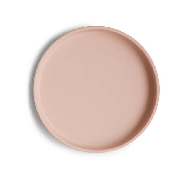 Mushie Silikontallrik med Sugpropp Blush