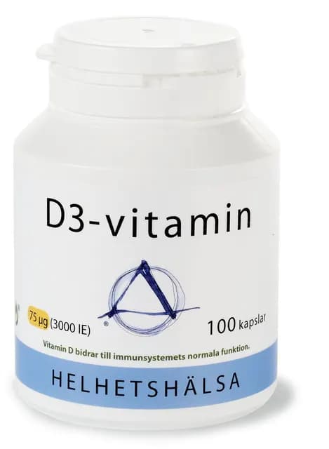 Helhetshälsa D3-vitamin 75 µg/3000 IE 100 kapslar