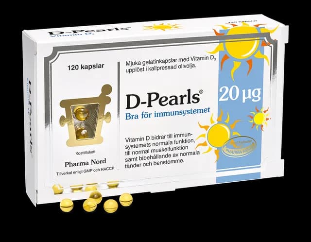 Pharma Nord D-Pearls 20 µg 120 kapslar