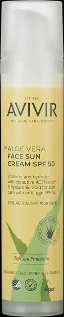Avivir Aloe Vera Sun Face Cream SPF50 50 ml
