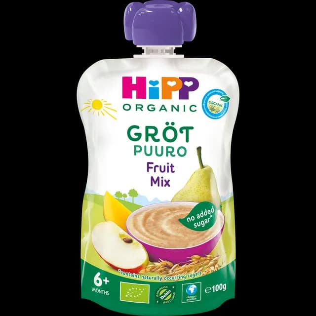 Hippis Gröt Fruktmix 6m 100g