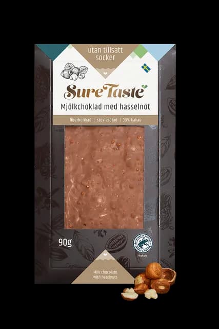 Sure Taste Chokladkaka Hasselnöt 90 g