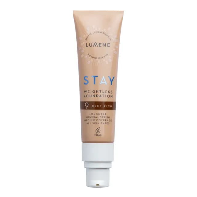 Lumene Stay Weightless Foundation SPF30 9 Deep Rich 30 ml