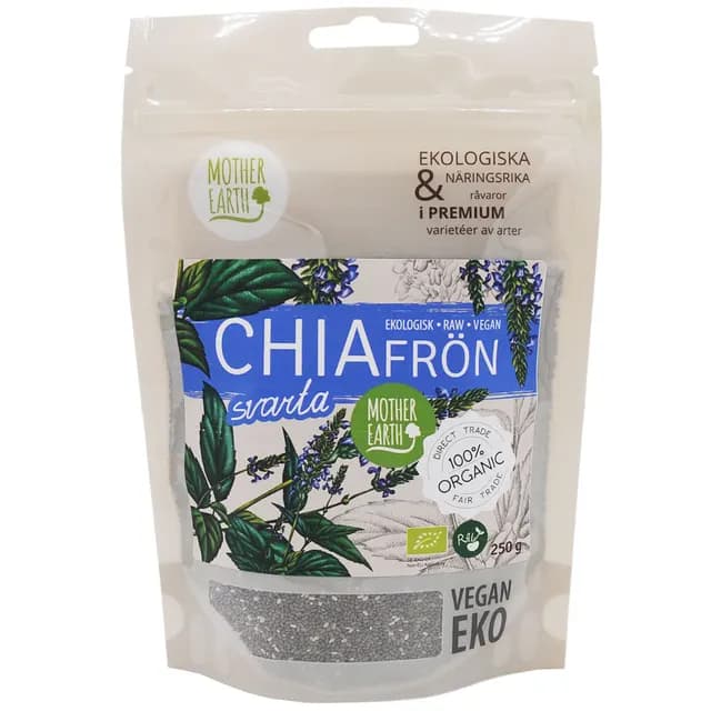 Mother Earth Chiafrö Svarta ME RAW&EKO 250 g