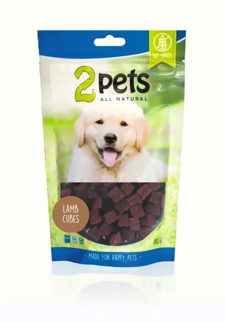 2pets Dogsnack Lamb Cubes 100 g