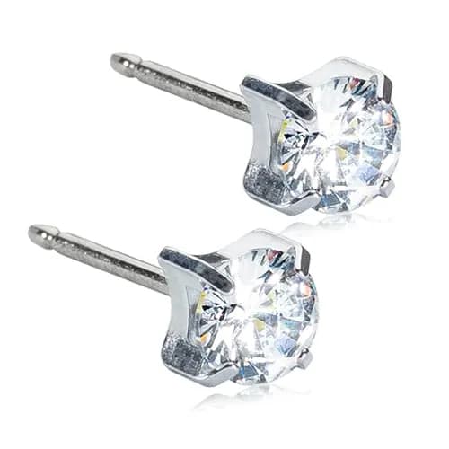 Blomdahl ST Tiffany 5 mm CZ White 1 par