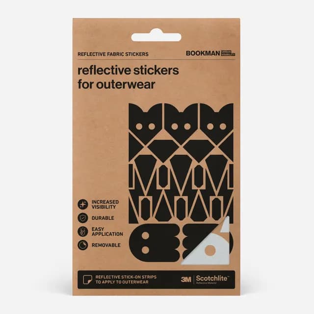 Bookman Urban Visibility Reflective Fabric Stickers Adventure Silver
