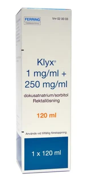 Klyx, rektallösning 1mg/ml+250mg/ml 120 ml