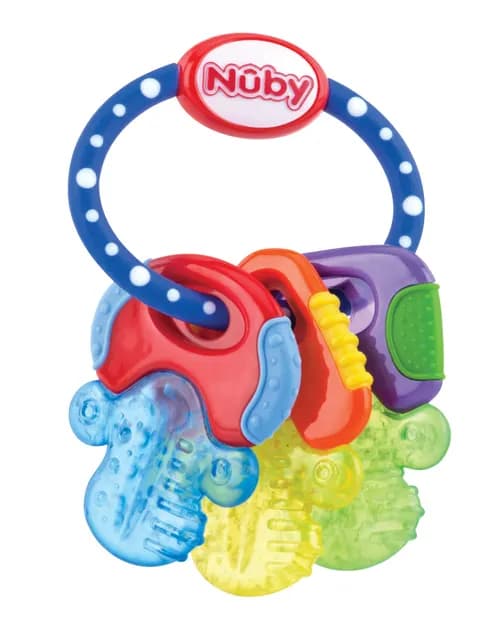 Nuby Bitleksak IcyBite Nycklar 3m+ Blå/Gul/Grön
