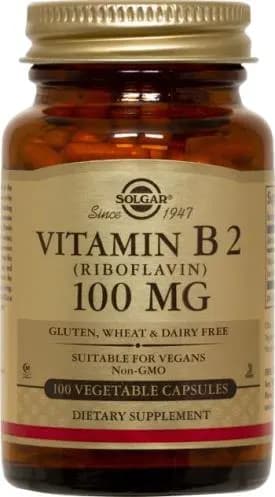 Solgar Vitamin B2 100 mg 100 kapslar