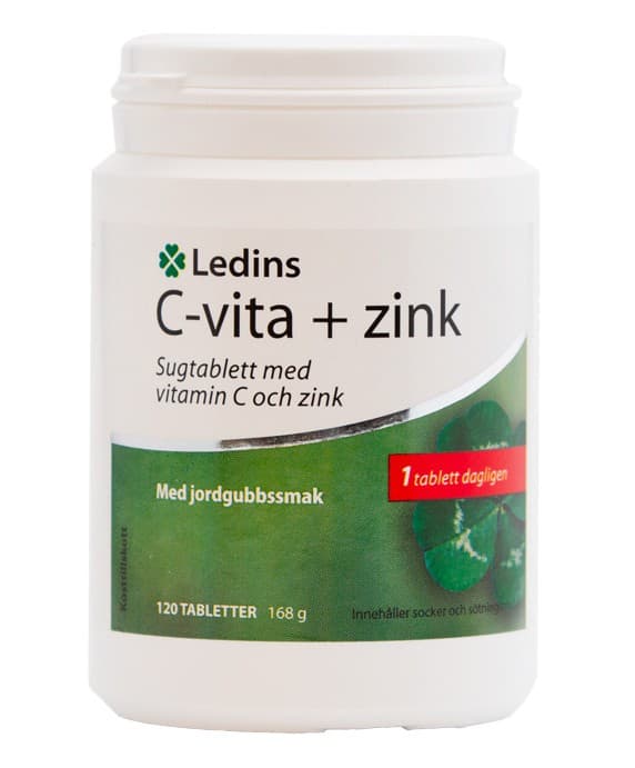 Ledins C-vita + Zink Jordgubbsmak 120 tabletter