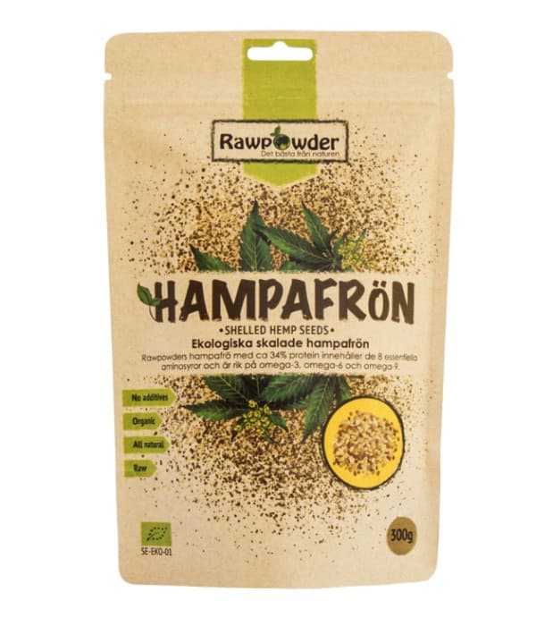 Rawpowder Skalade Hampafrön 300 g