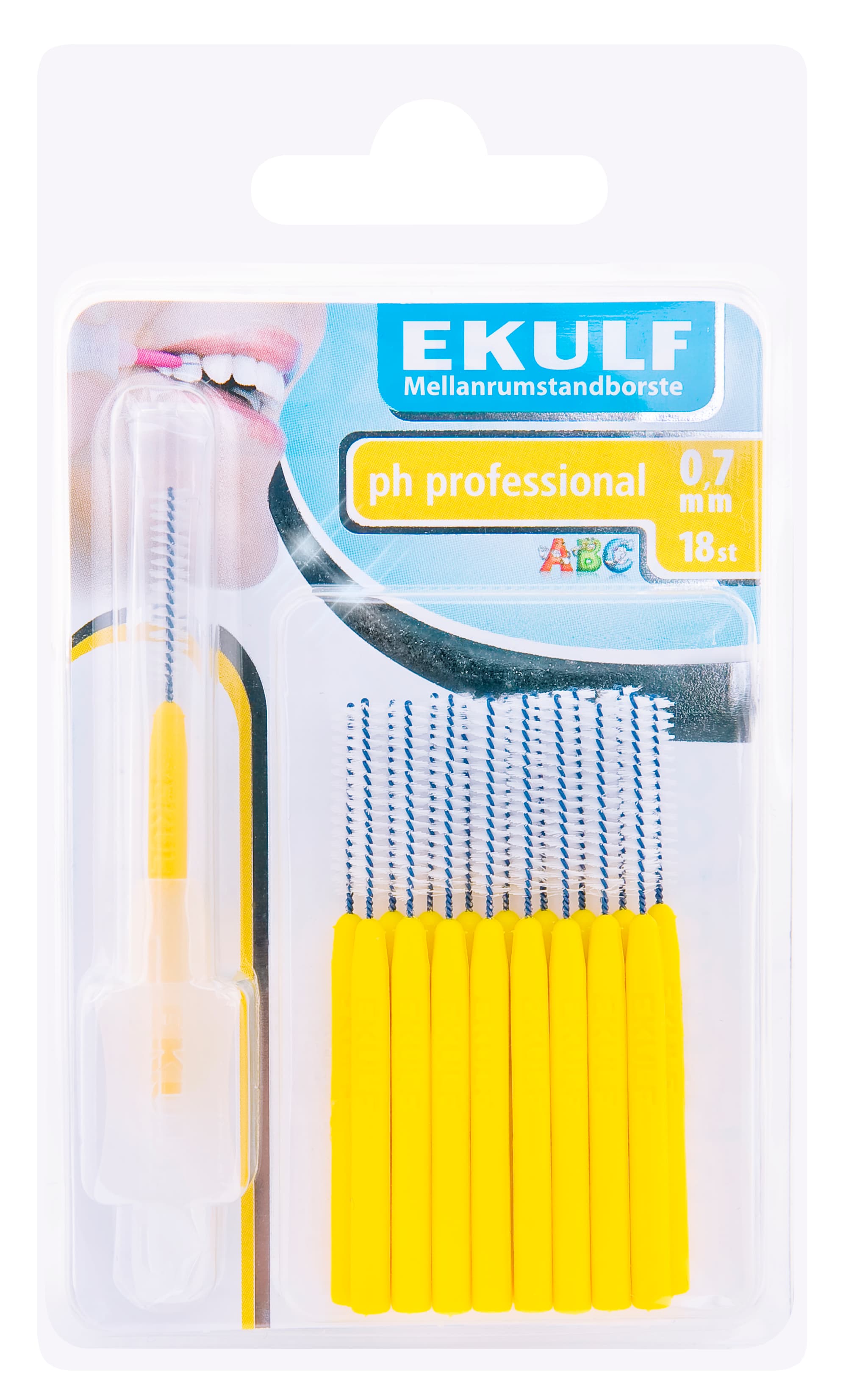 Ekulf Ph Professional Mellanrumsborste 0,7 mm 18-pack