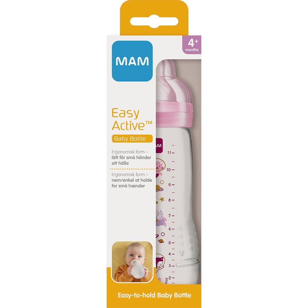 MAM Easy Active Baby Bottle Pink 4+m 330 ml - produktbild 2