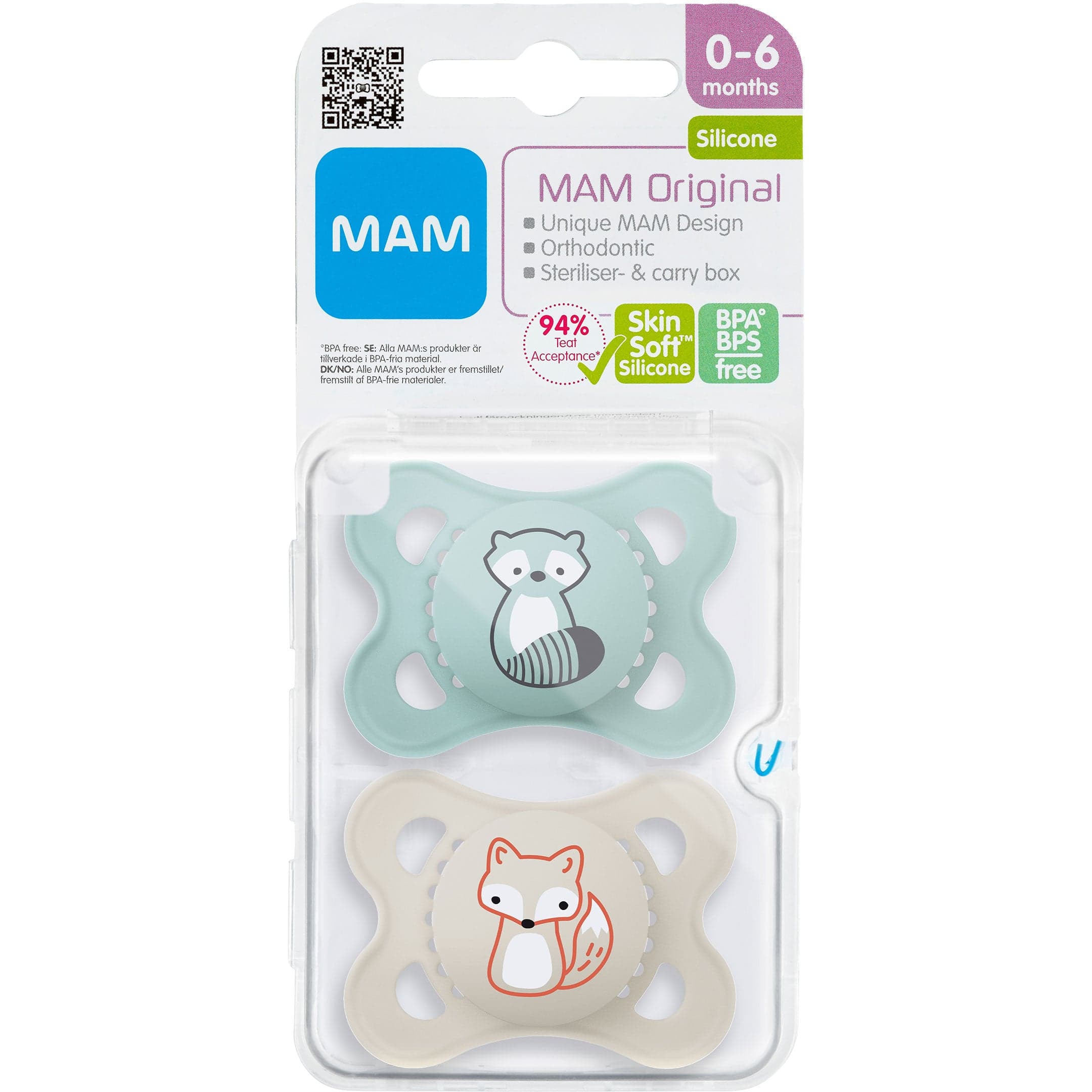 MAM Original Silicone Blue 0-6m 2-pack - produktbild 2
