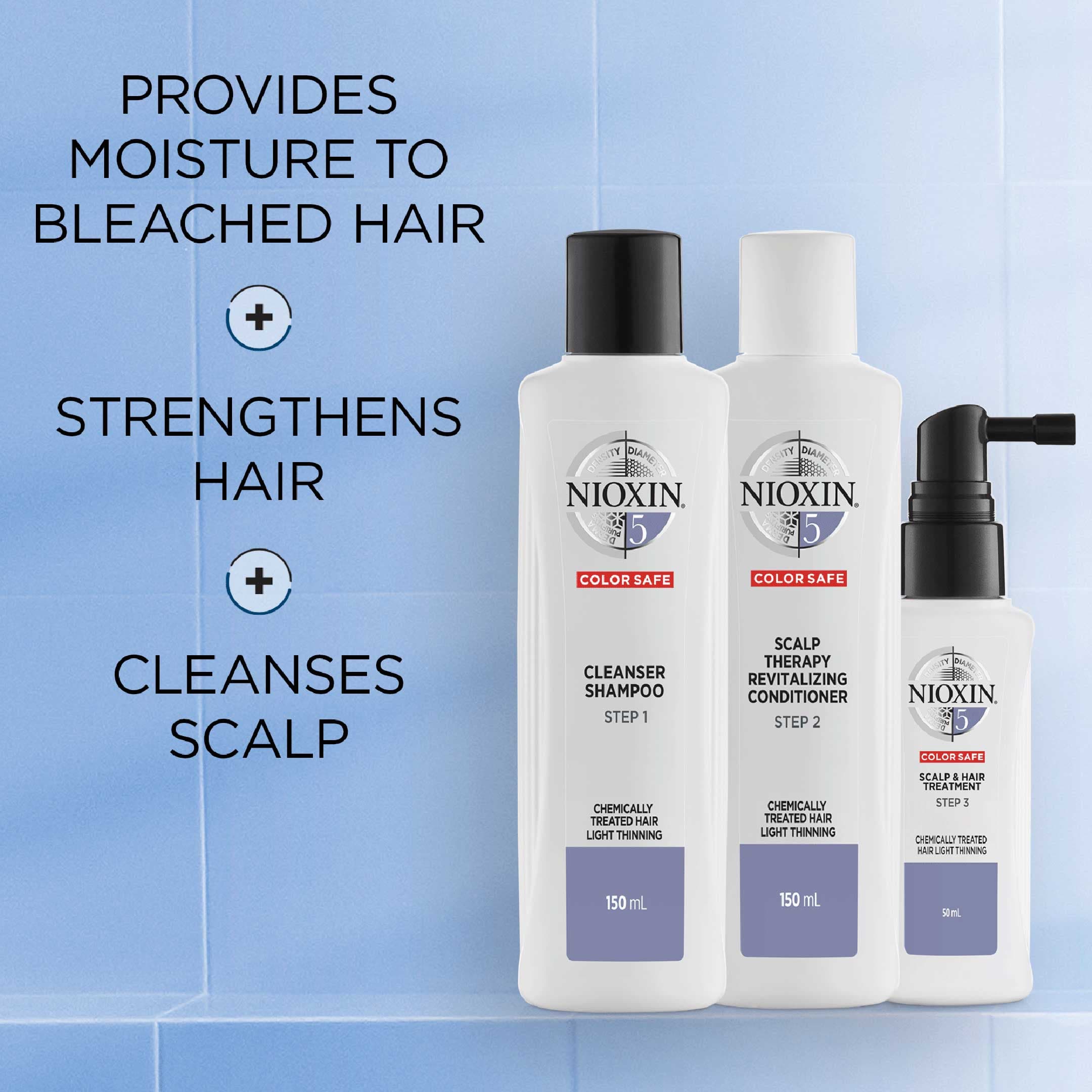 Nioxin Trial Kit System 5 för fint, tunt, kemiskt behandlat hår 150+150+50 ml 3