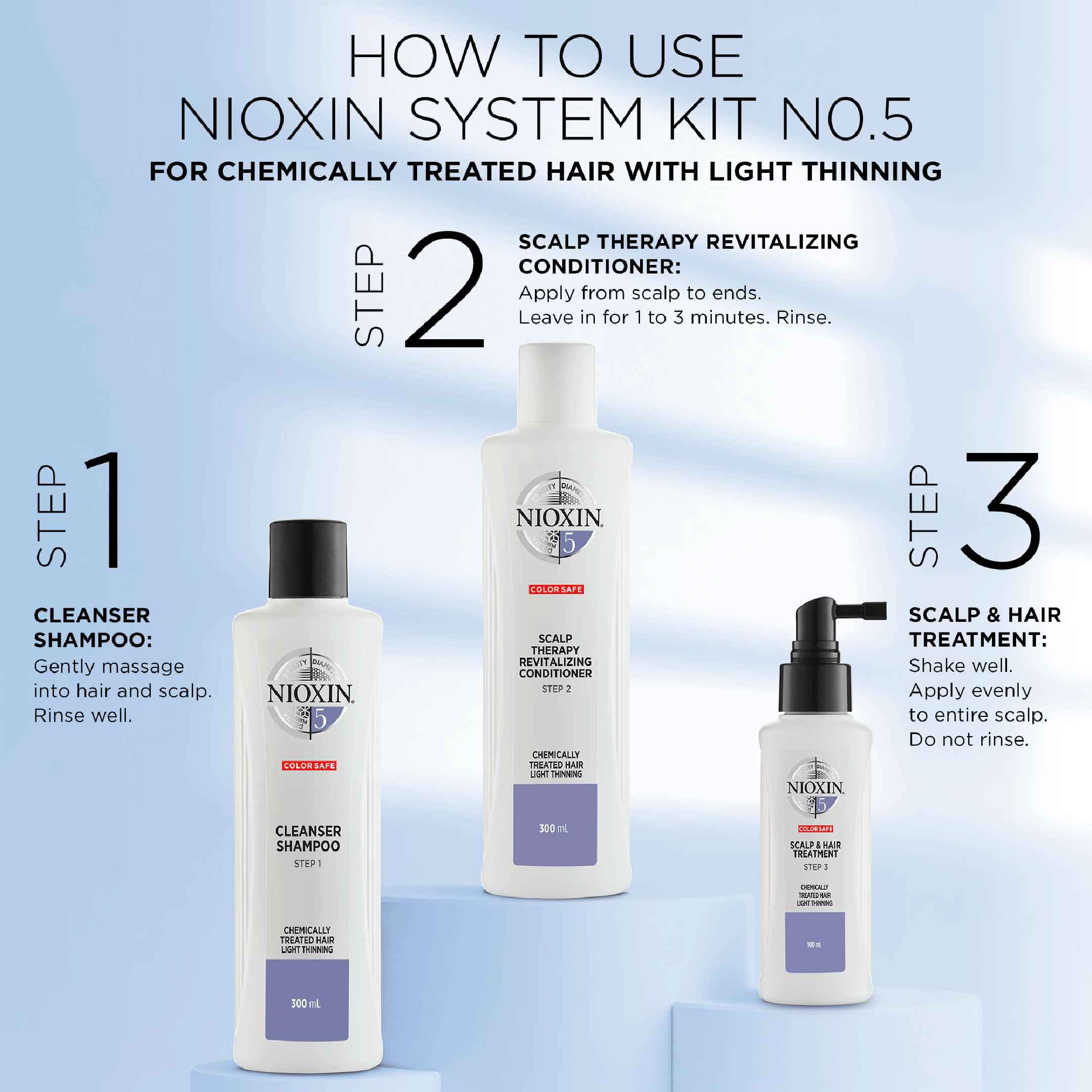 Nioxin System 5 Scalp Treatment leave-in för fint, tunt, kemiskt behandlat hår 100 ml 4