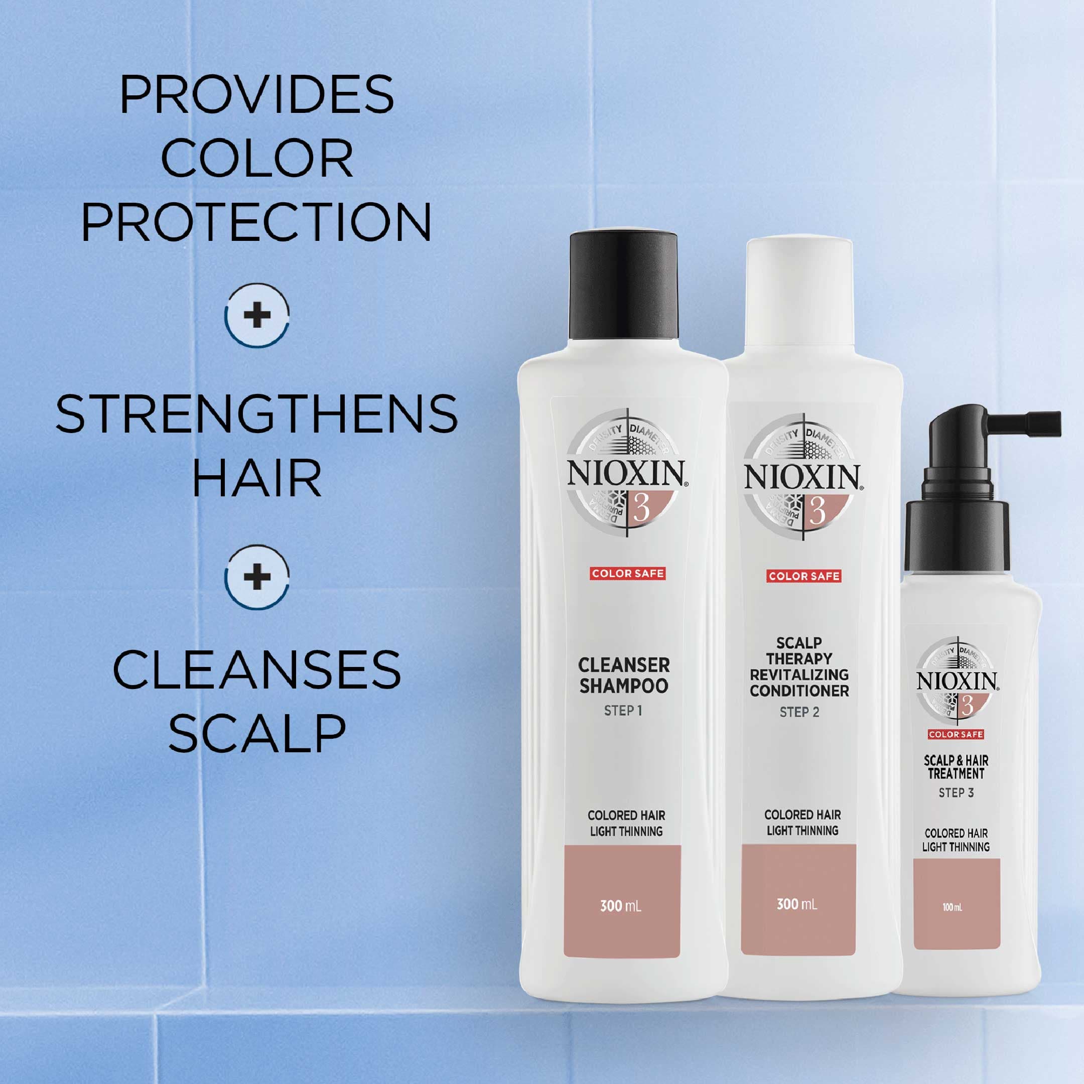 Nioxin Loyalty Kit System 3 för fint och tunt färgat hår 300+300+100 ml 3