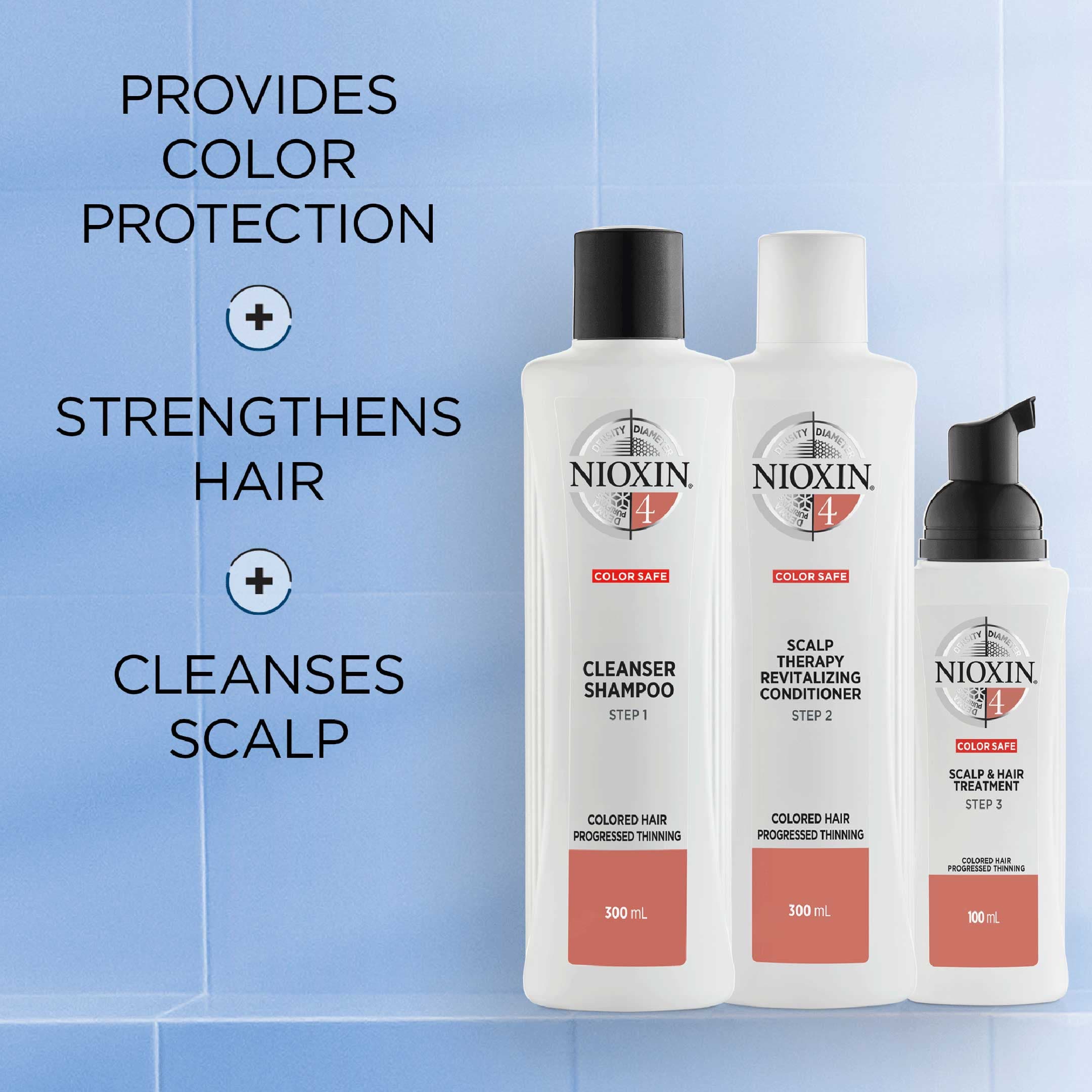 Nioxin Loyalty Kit System 4 för märkbart tunt, färgat hår 300+300+100 ml 3