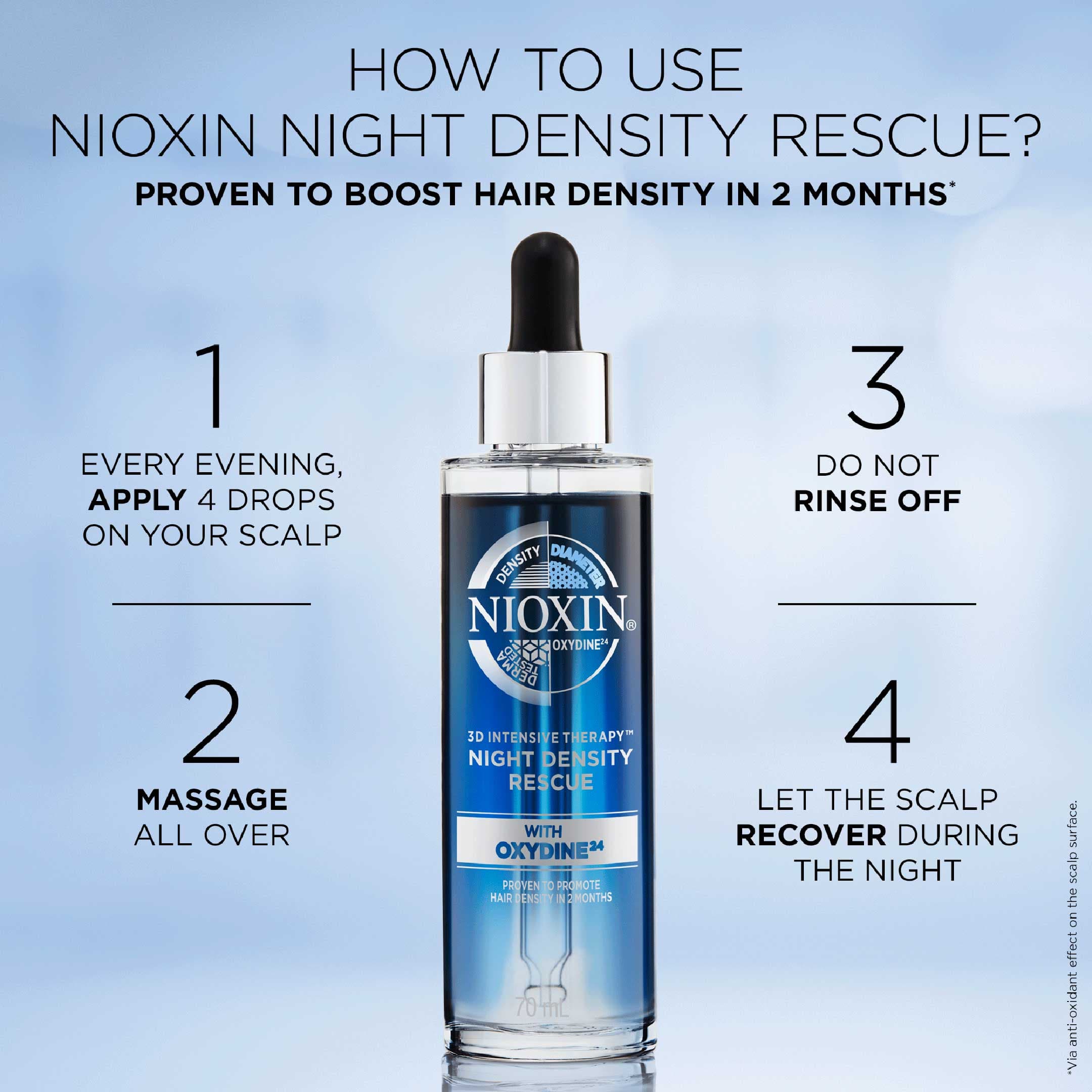 Nioxin Night Density Rescue Intensive Treatment 70 ml - produktbild 4