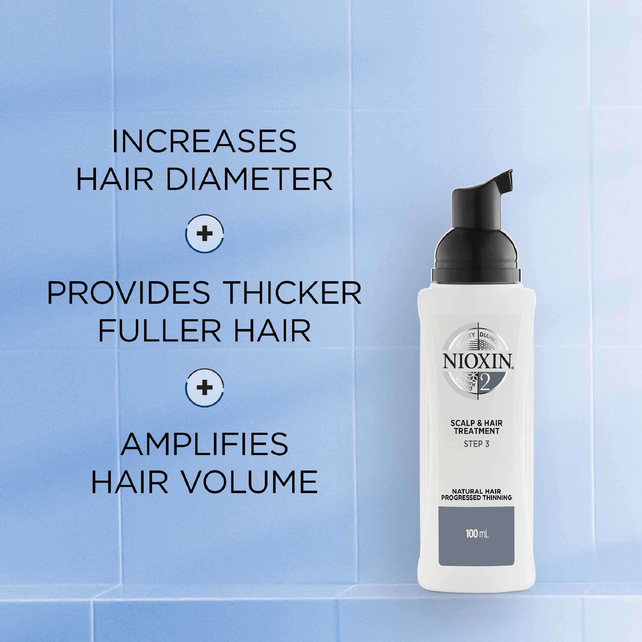 Nioxin System 2 Scalp Treatment leave-in produkt för obehandlat och märkbart tunt hår 100 ml - produktbild 2